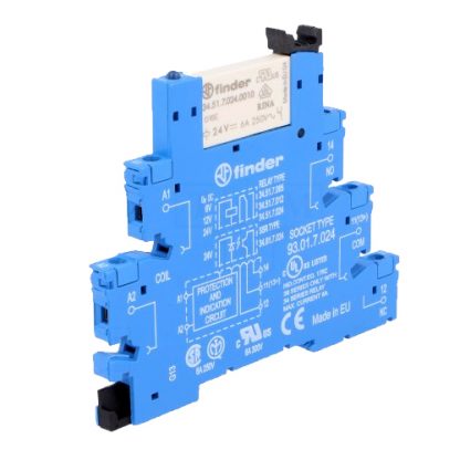Relevador tipo clema  6A 1nc 1na  bobina 127vac