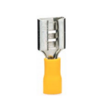 Terminal aislada fastho hembra.250 amarilla 12-10awg Argos as 55096