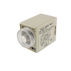Relevador de tiempo  analogo Asiaon 8 pines AH3-NA Bobina 120vca rangos 1s/10s/1m/10m