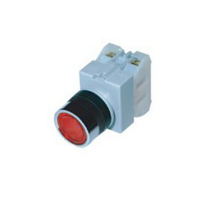 Boton pulsador 30mm plastico Rojo HY APB30-R