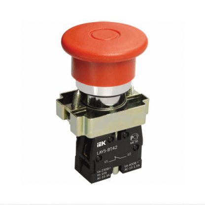 Boton tipo hongo rojo 40mm pulsar jalar
