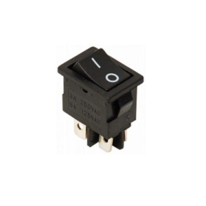 Interruptor de balancion negro 2P 1T 20A