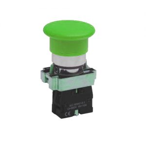 Boton tipo hongo verde 60mm momentaneo