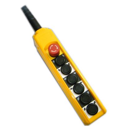 Botonera colgante 6 pulsadores 5A. 250VCA