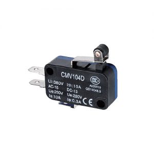 CMV104D Microswitch actuador corto con rodillo 15 A 250vac com na nc